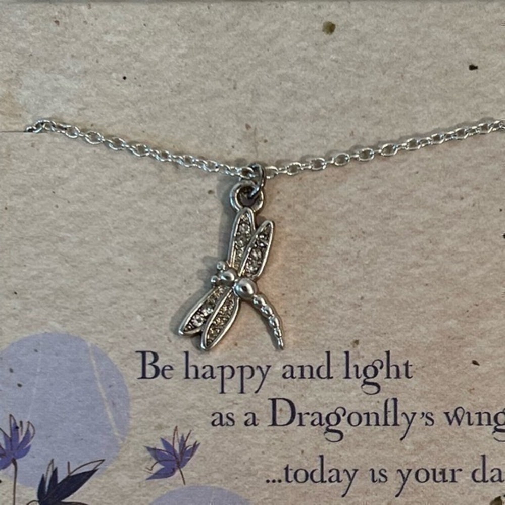 Lucky Feather “Dragon Fly Wings” Necklace - Picture 3 of 3